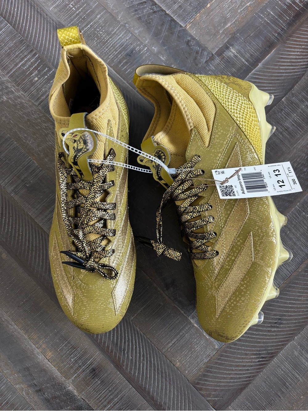 adidas Adizero Impact Football Cleats Gold Men's US Size 12 D